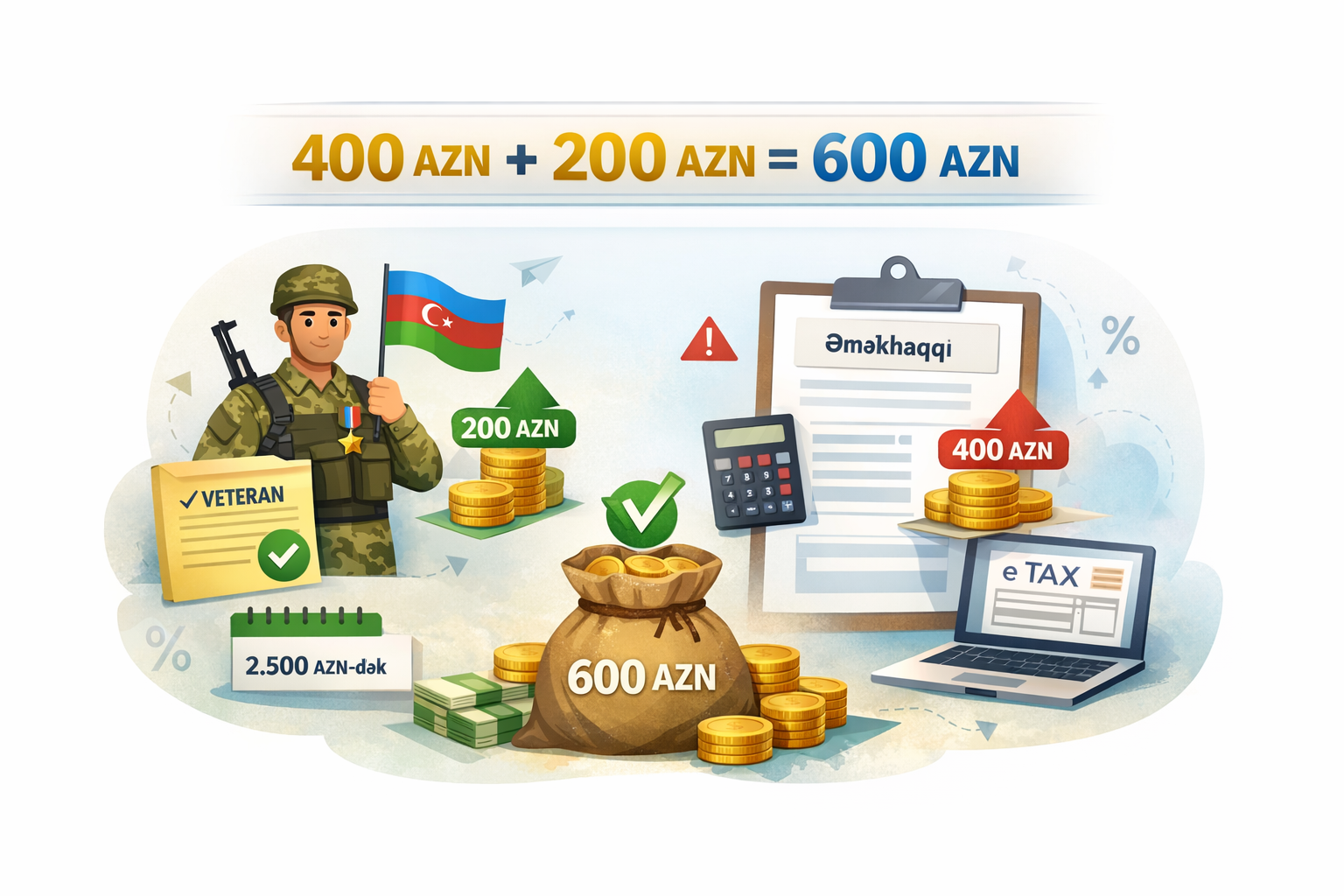 Müharibə veteranları gəlir vergisində 2 güzəştdən eyni vaxtda yararlana bilərmi?