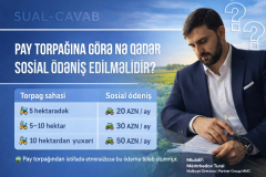Pay torpağına görə nə qədər sosial ödəniş edilməlidir?